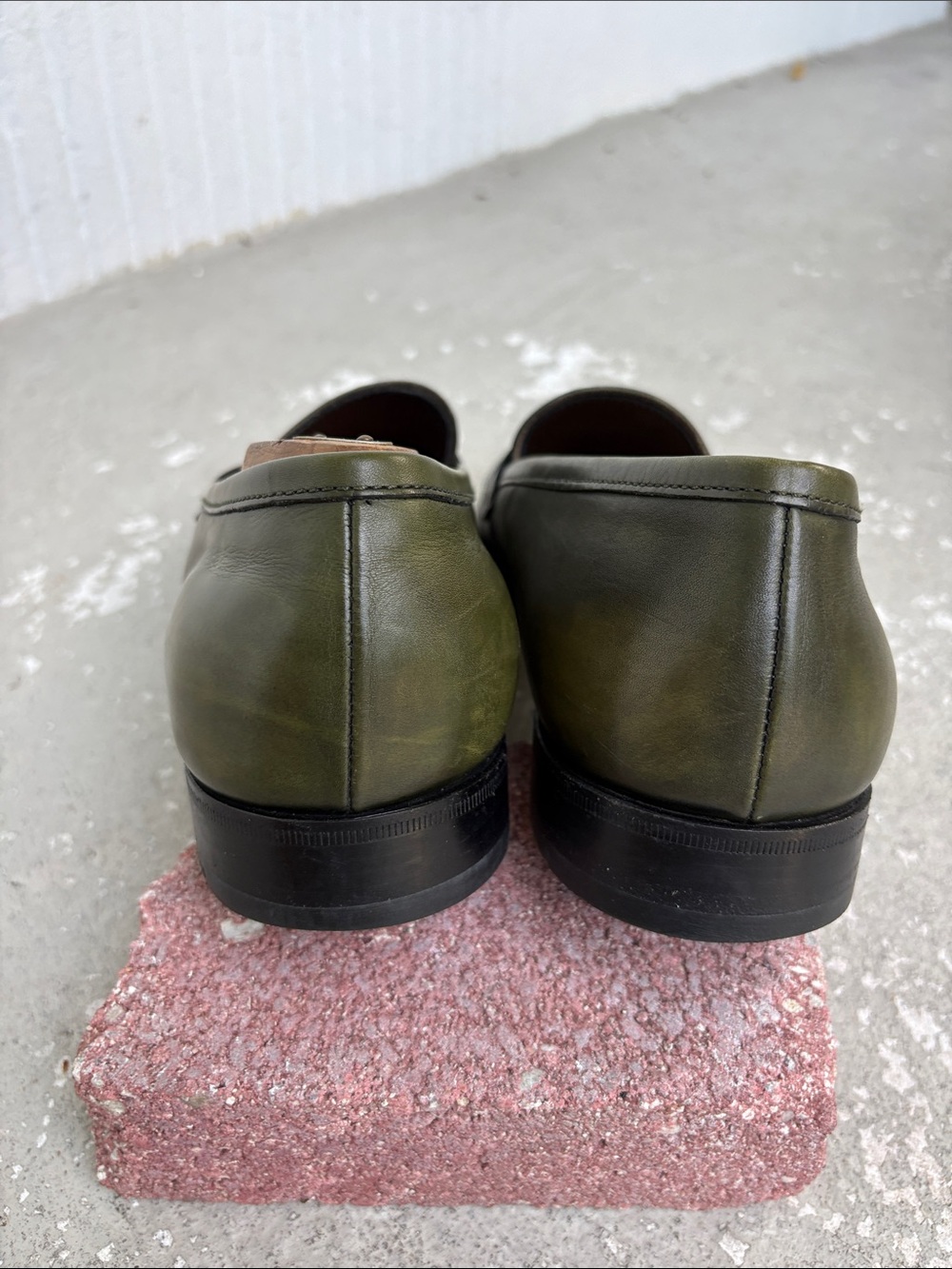 Prada all green leather loafers - Picture 7 of 11